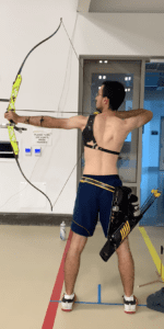 recurve archer showing good posture and spine position