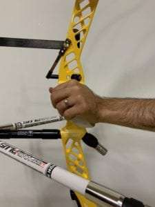 archery bow hand position from side