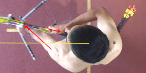 Overhead angle showing overall recurve set position key points and common mistakes