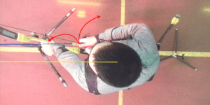Overhead angle showing overall recurve set position key points and good position