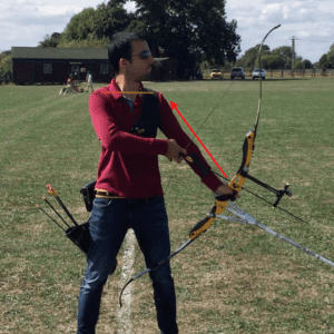 recurve set position showing elevated rib cage and losing core