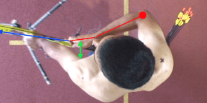 incorrect recurve archery draw hand position showing bent wrist from overhead