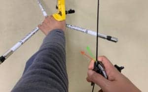 overhead view of recurve hooking direction