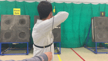 archery drill to learn proper elbow direction