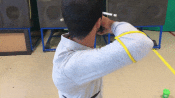 recurve archer showing arrow in elbow drill for learning expansion