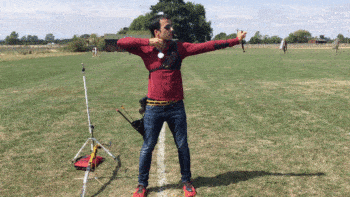 archer demonstrating a balanced follow through drill