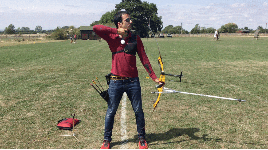 archery drill for learning recurve follow through