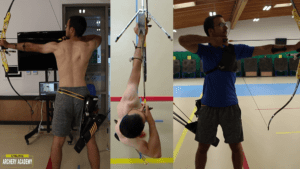 elite recurve olympic archer showing set-up position