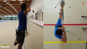olympic archery technique drawing motion