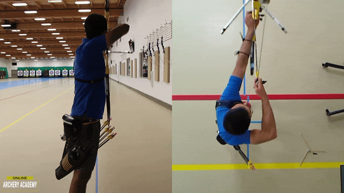 recurve archer showing set-up and shoulder alignment