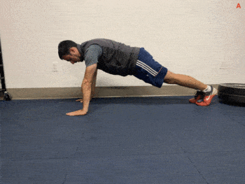 straight arm front plank