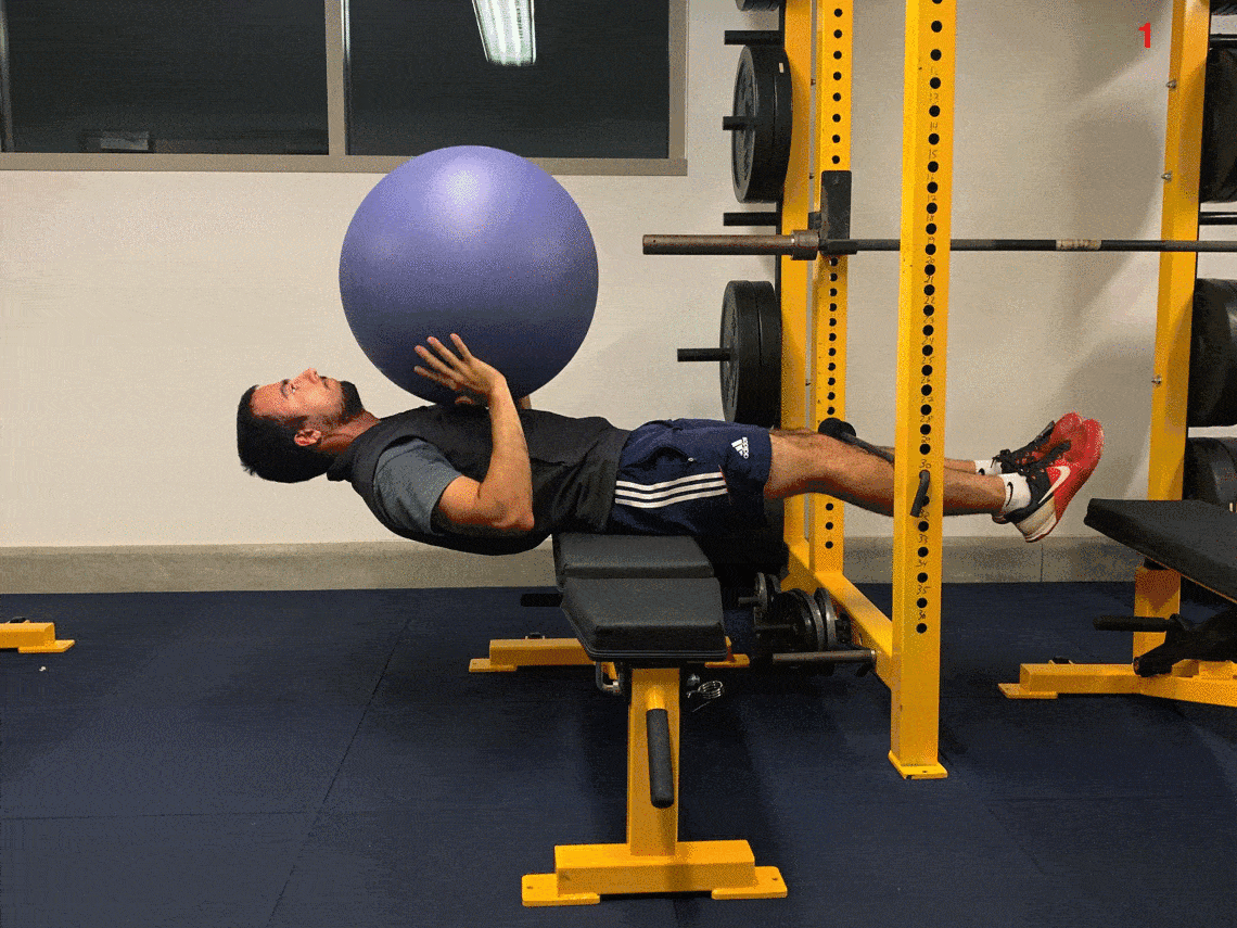 archery exercise supine hold throw