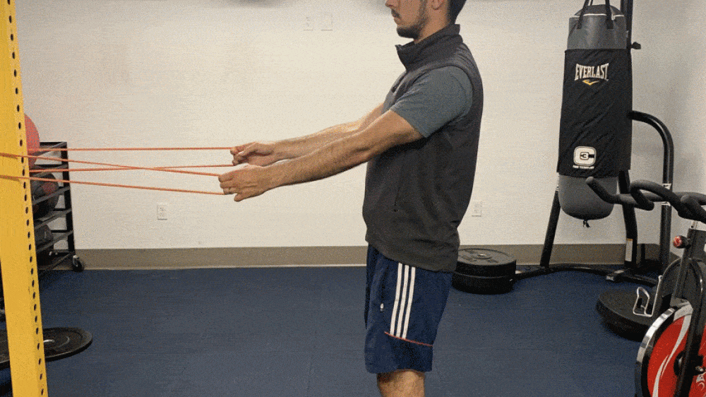 Recurve Archery Rehab Exercises – Band Rows (Standing)