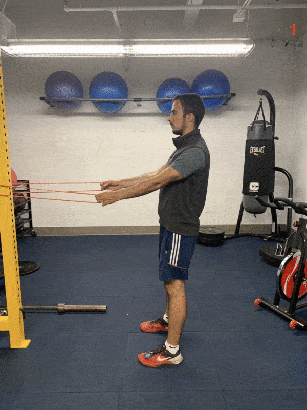 archery shoulder rehab exercise band rows
