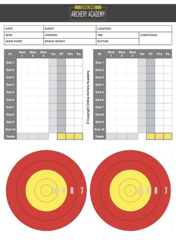 indoor archery scoresheet printable pdf