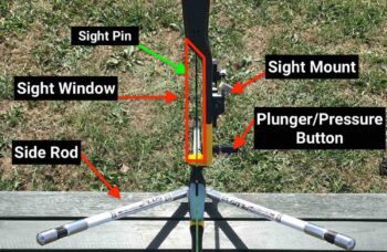 parts of a recurve bow sight window